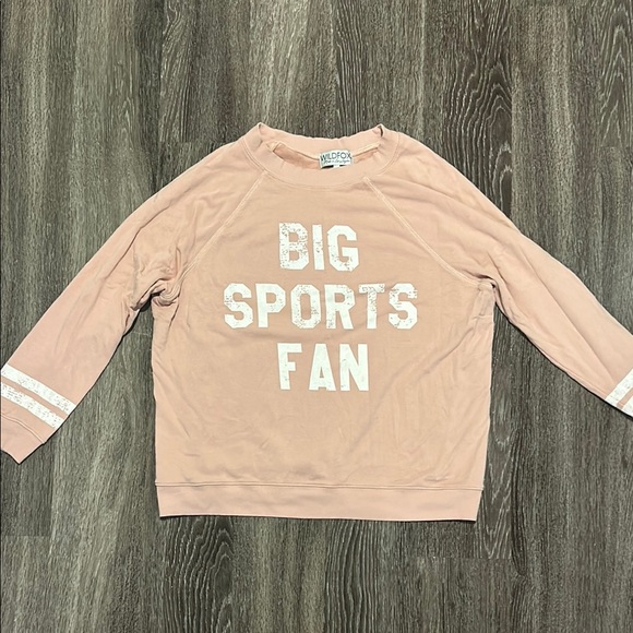 Wildfox Pink 'Big Sports Fan' Sweatshirt - Picture 2 of 7